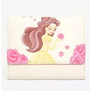 Disney Loungefly Beauty And The Beast Belle Wallet 30th Anniversary Watercolor